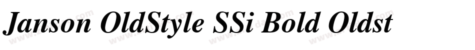 Janson OldStyle SSi Bold Oldstyle Figures字体转换
